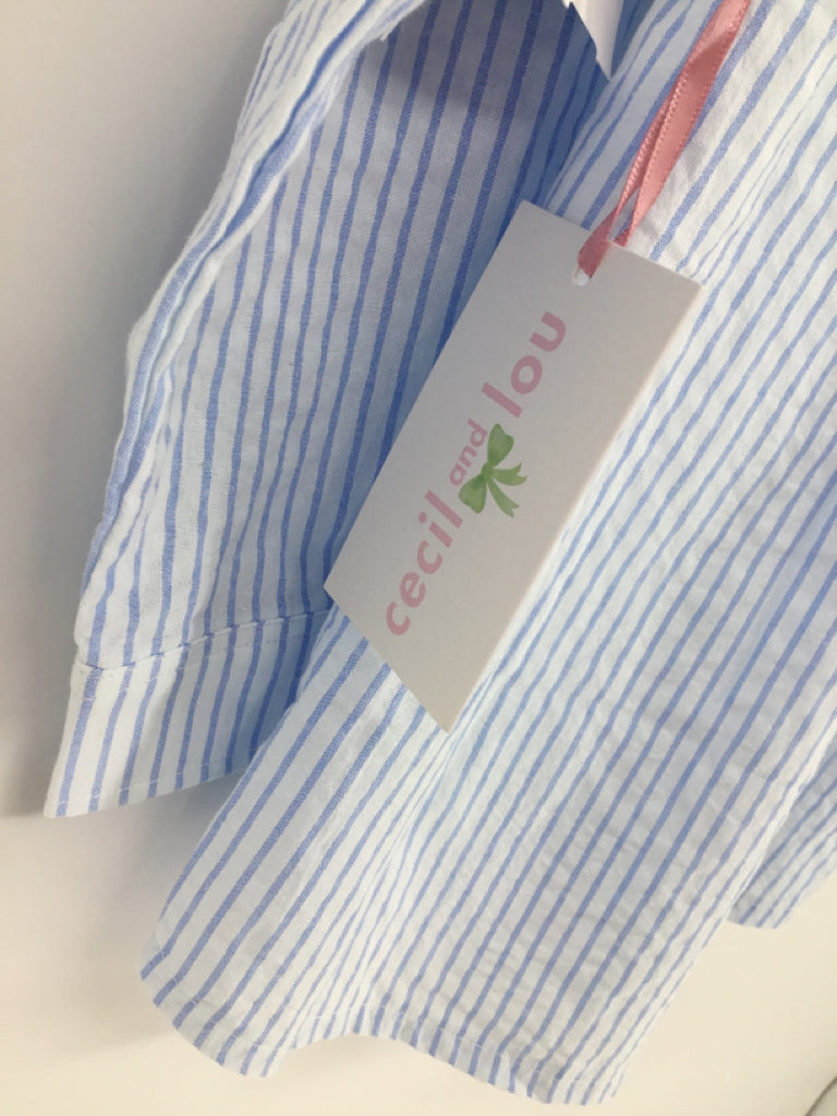 Cecil and Lou Child Size 6 Blue Thanksgiving Shirt
