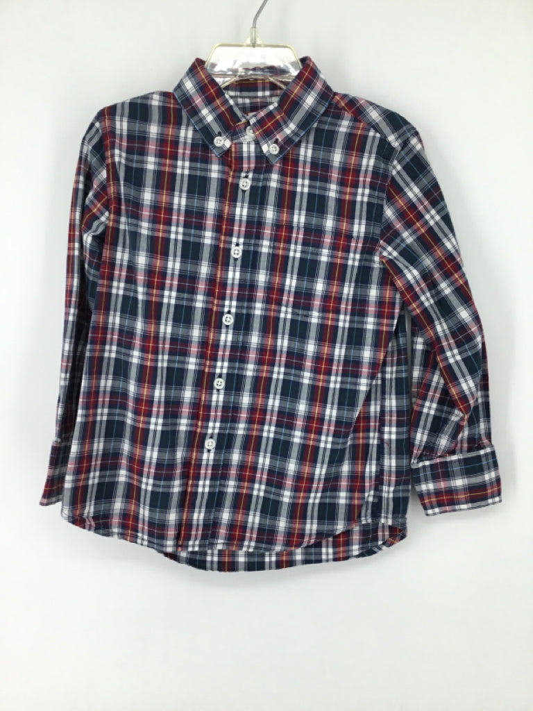 Crewcuts Child Size 3 Navy Plaid Shirt - boys
