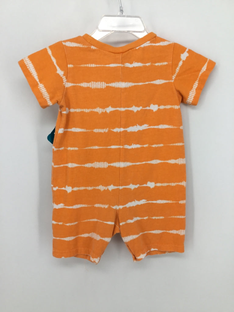 First Impressions Child Size 6-9 Months Orange Stripe Outfit - boys