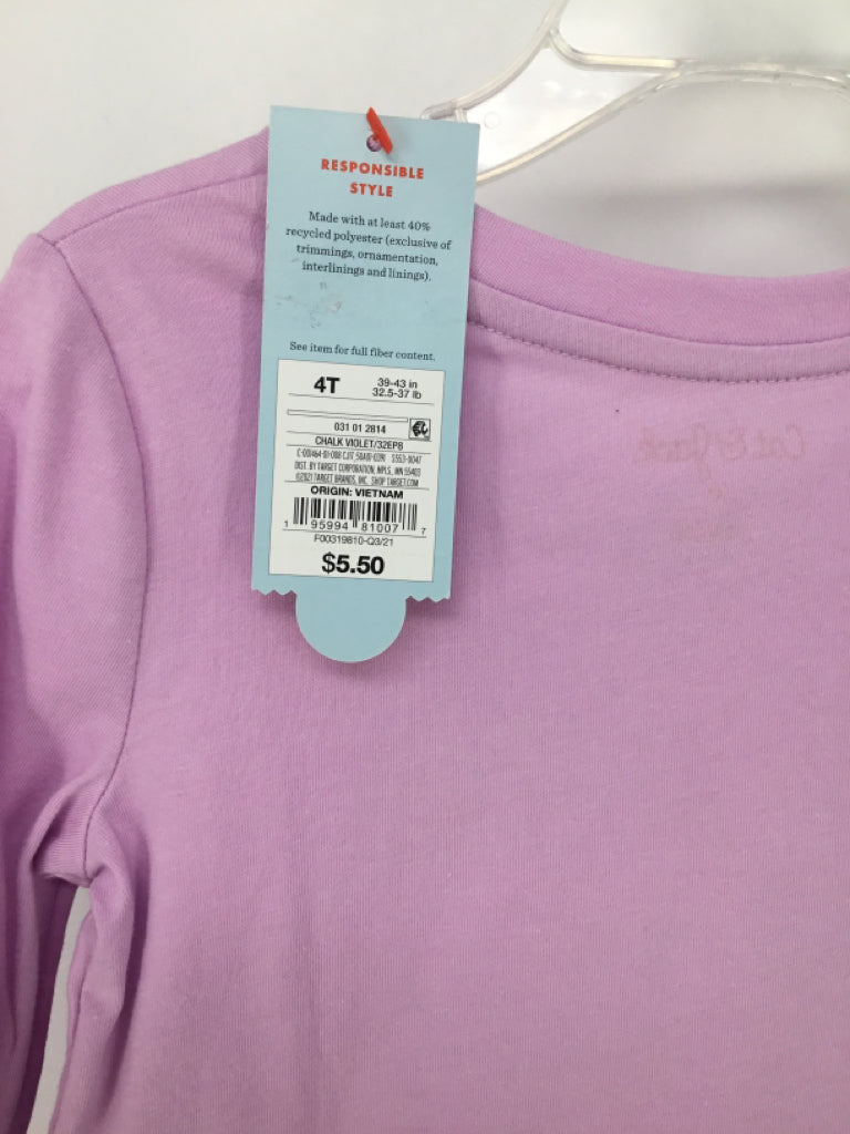 Cat & Jack Child Size 4 Purple T-shirt - girls