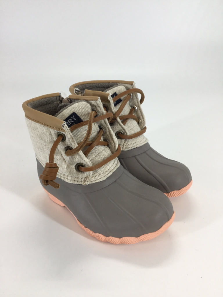 Sperry Child Size 6 Toddler Gray Rain/Snow Boots