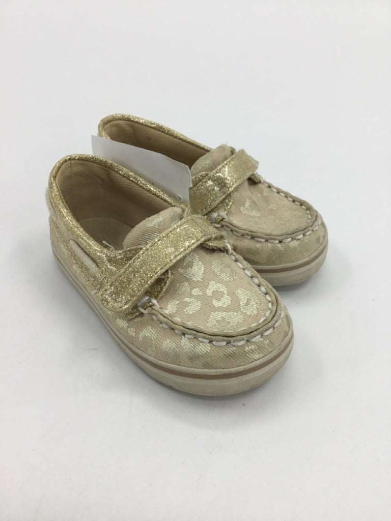 Sperry Child Size 4 Toddler Gold Sneakers