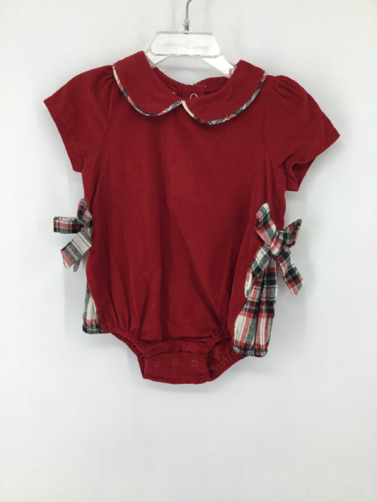 Mudpie Child Size 9-12 Months Red Outfit - girls