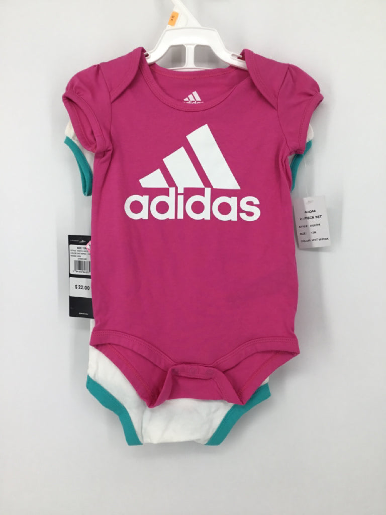 Adidas Child Size 12 Months White Onesie