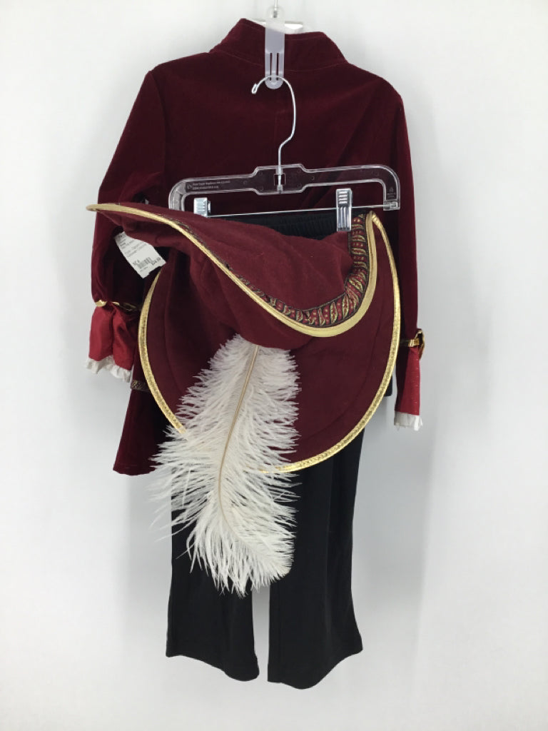 Disney Child Size 4 Red Captain Hook Halloween Costume