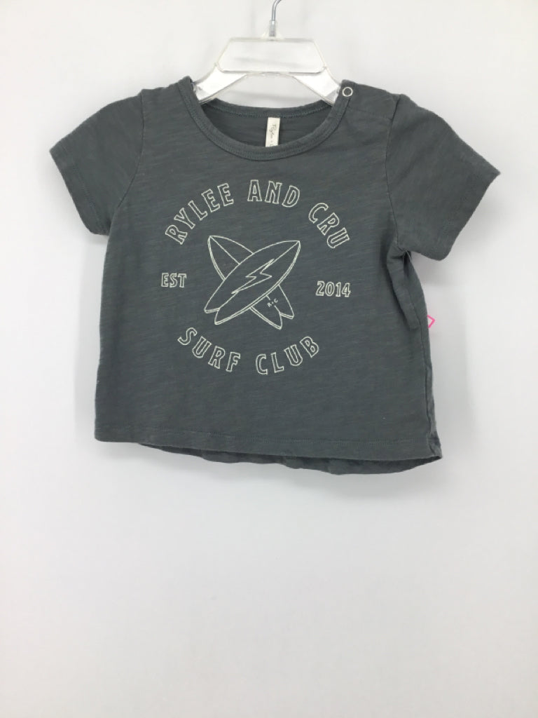 Rylee & Cru Child Size 3-6 Months Gray screen printed T-shirt - boys