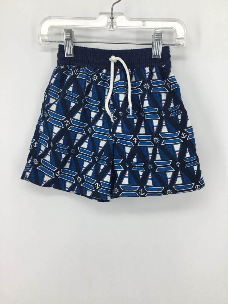 Floatimini Child Size 4 Navy Nautical Swimwear - boys