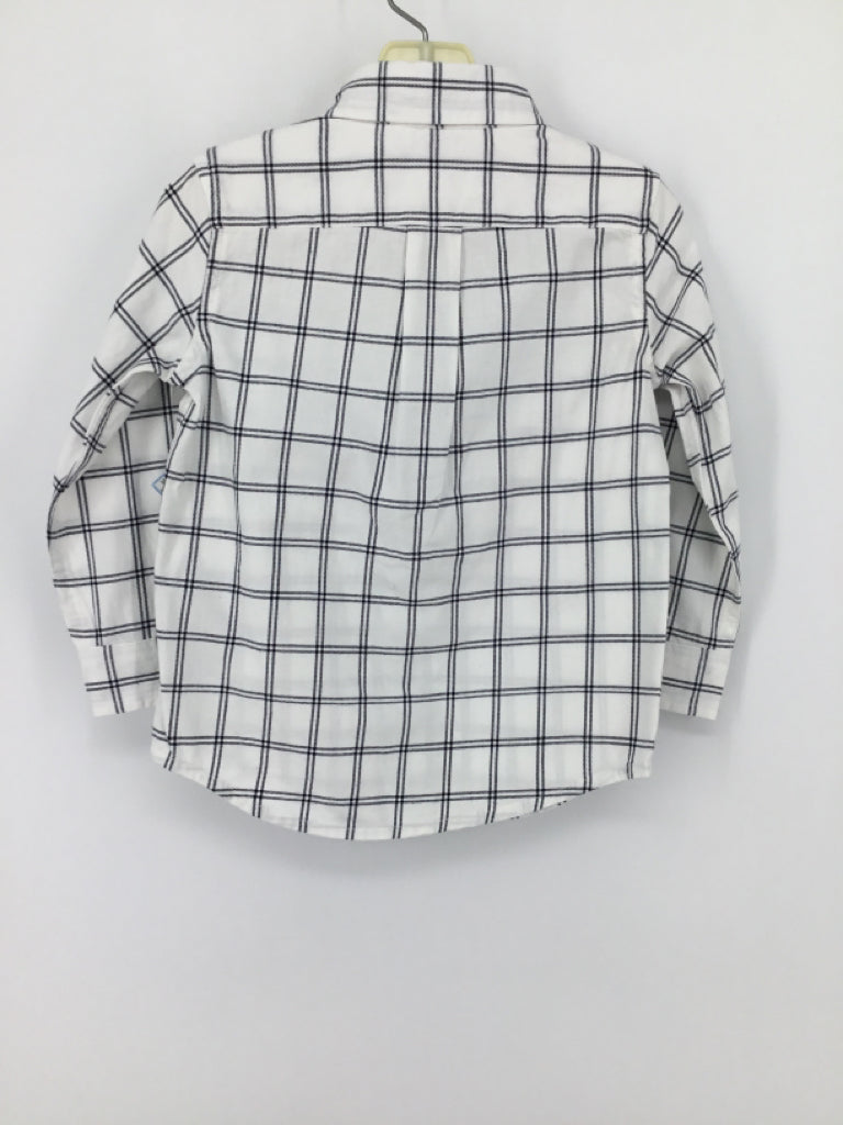 Janie and Jack Child Size 2 White Checkered Shirt - boys