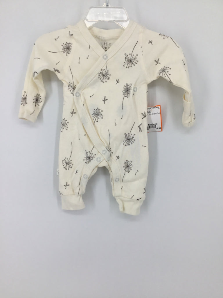 Little Planet Child Size Newborn Cream Pajamas - girls