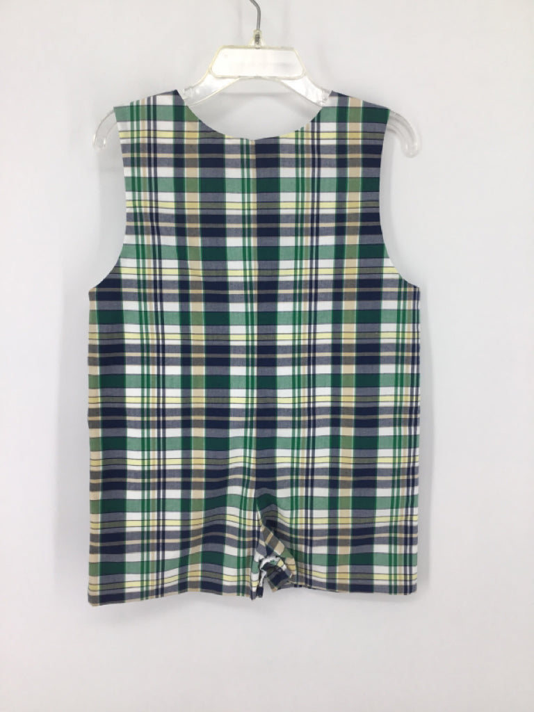 The Beaufort Bonnet Co Child Size 18-24 Months Green Plaid Outfit - boys