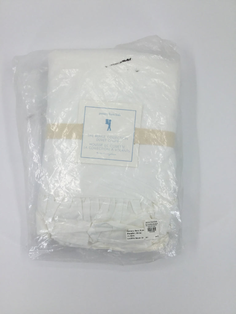 Pottery Barn Kids White Crib Skirt