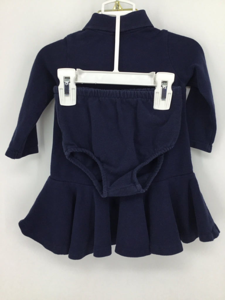 Ralph Lauren Child Size 9 Months Navy Dress - girls