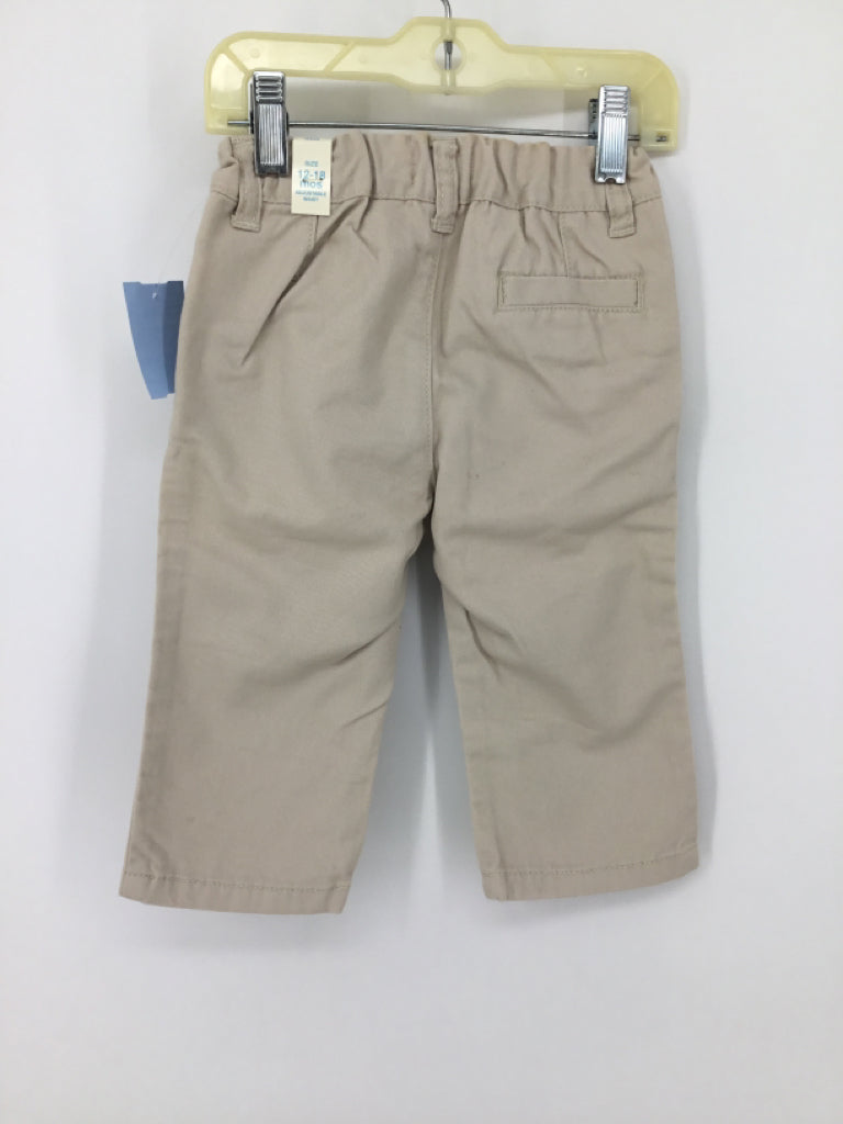 Childrens Place Child Size 12-18 Months Tan Solid Pants - boys