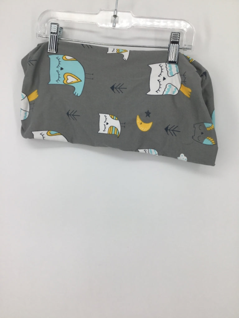 Gray Owl Print Changing Pad Cover