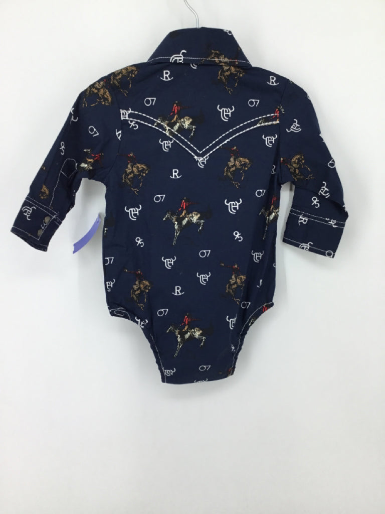 brandless Child Size 6 Months Navy Onesie
