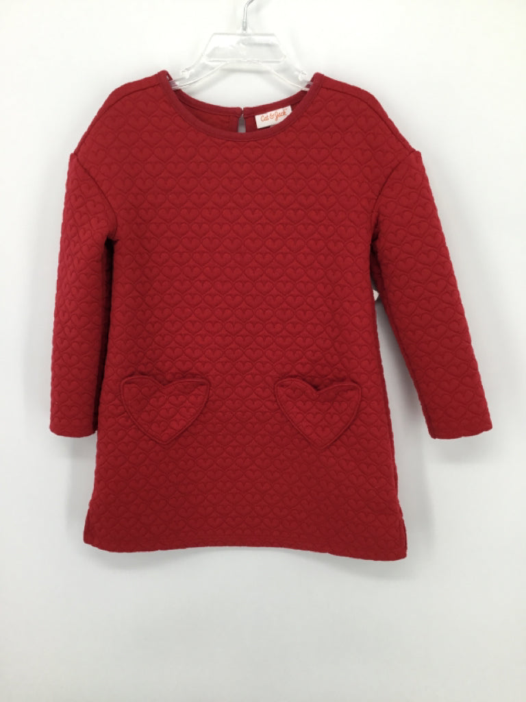 Cat & Jack Child Size 4 Red Valentine's Day Dress
