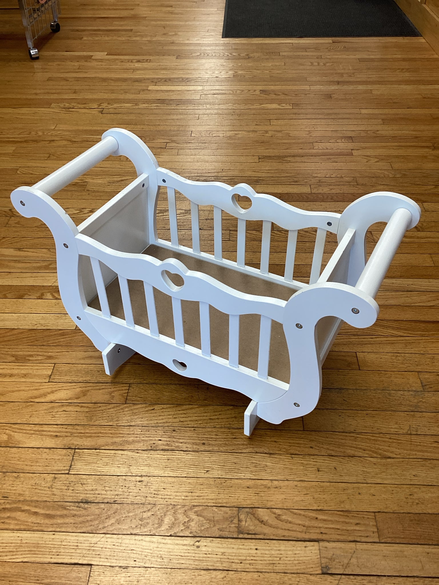 Melissa & Doug White Wooden Doll Crib