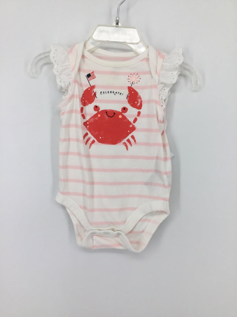 Baby Gap Child Size 3-6 Months Pink Stars & Stripes Onesie