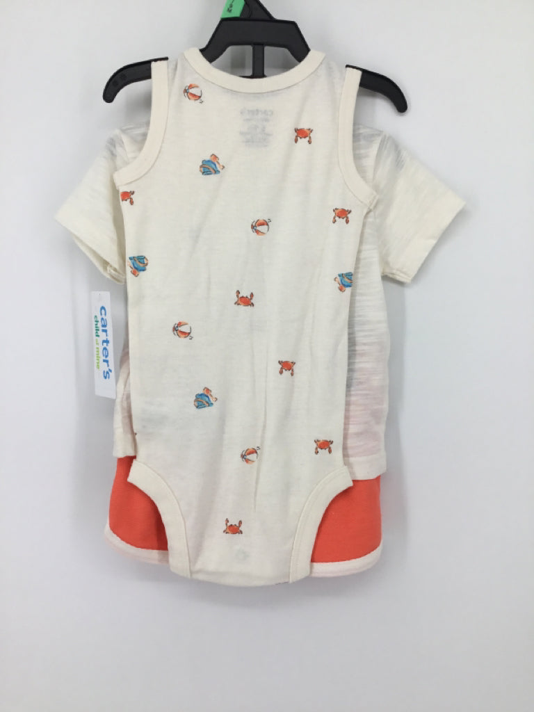 Child of Mine Child Size 6-9 Months White screen printed Outfit - boys