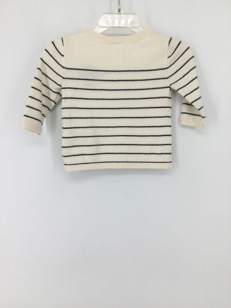 Carter's Child Size 3 Months Cream Stripe Sweater - boys
