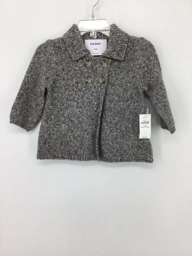Old Navy Child Size 3-6 Months Gray Marbled Sweater - boys