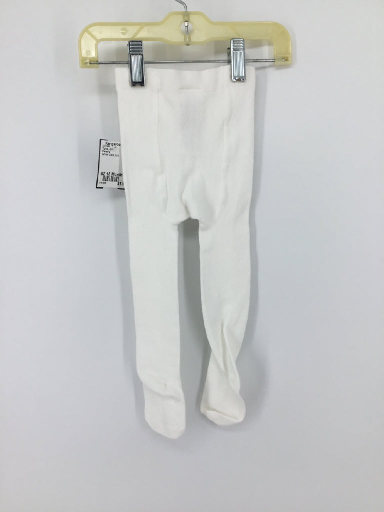 Carter's Child Size 18 Months White Tights - girls