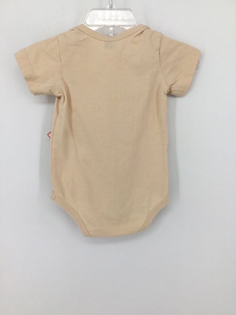 Polished Prints Child Size 6 Months Tan Onesie