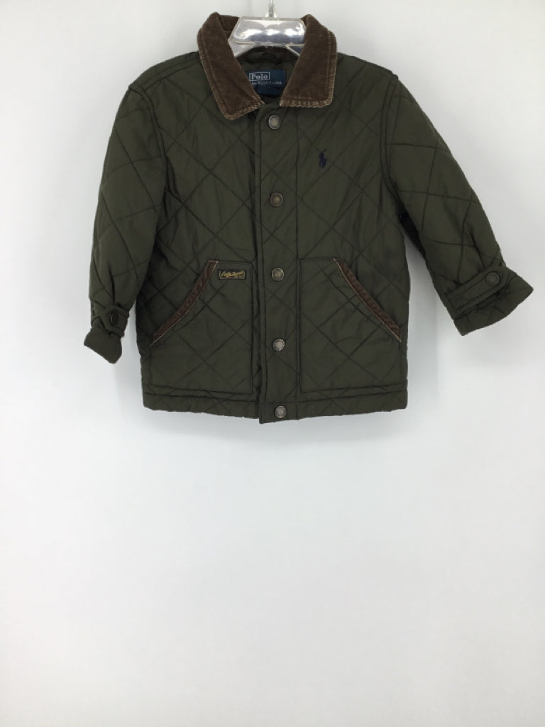 Ralph Lauren Child Size 2 Green Solid Jacket - boys