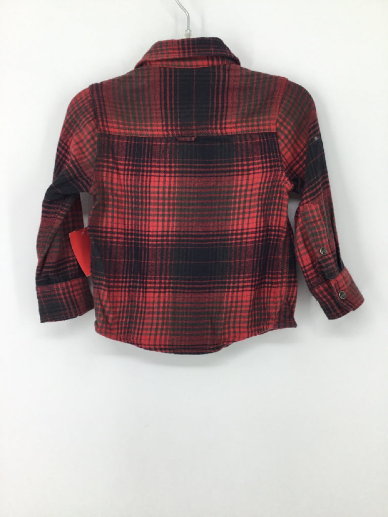 peek Child Size 12-18 Months Red Plaid Shirt - boys