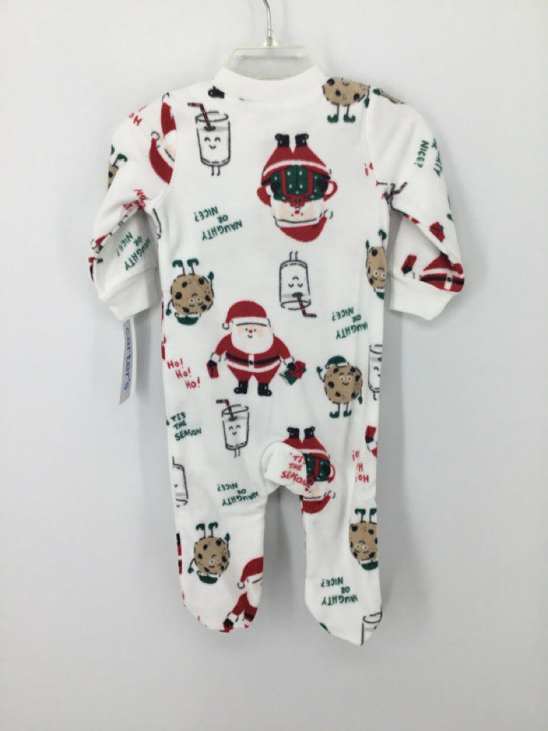 Carter's Child Size 6 Months White Christmas Sleeper