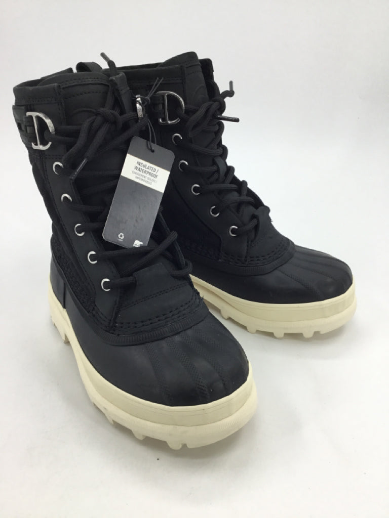 Sorel Child Size 5 Youth Black Rain/Snow Boots