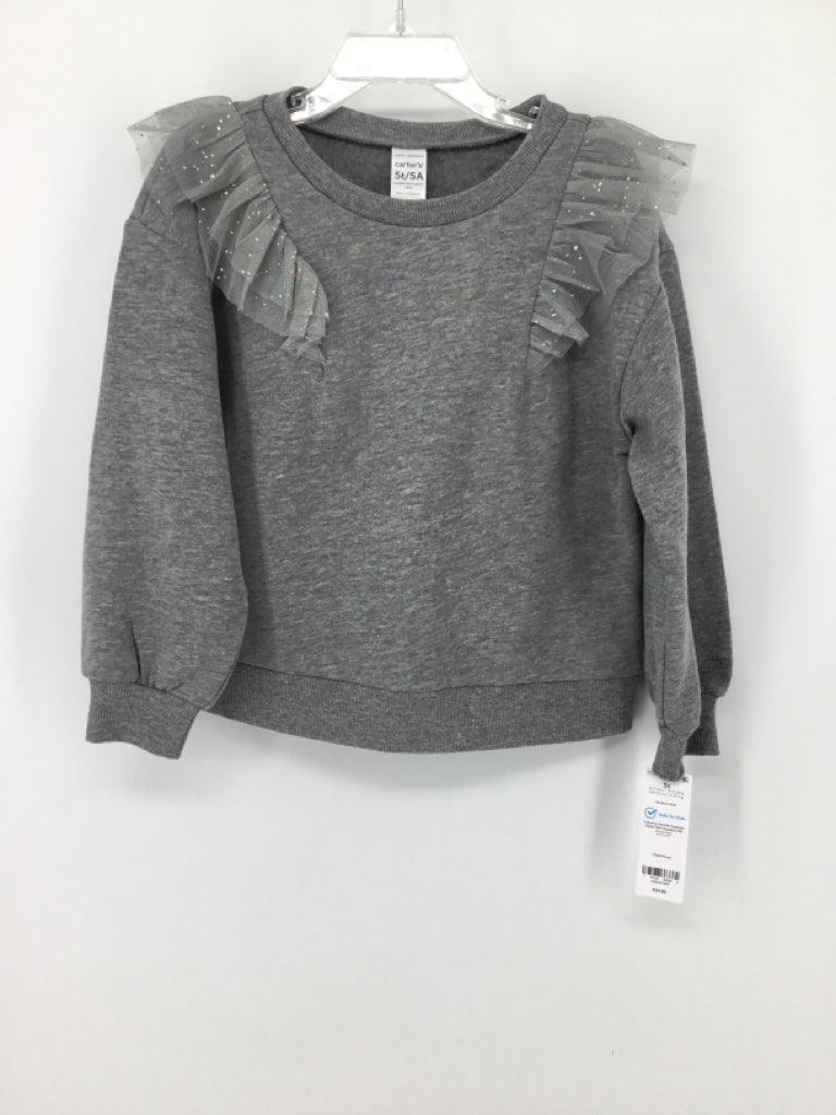 Carter's Child Size 5 Gray Sweatshirt - girls