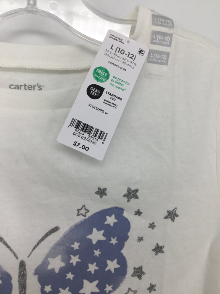 Carter's Child Size 10 White Stars & Stripes T-Shirt