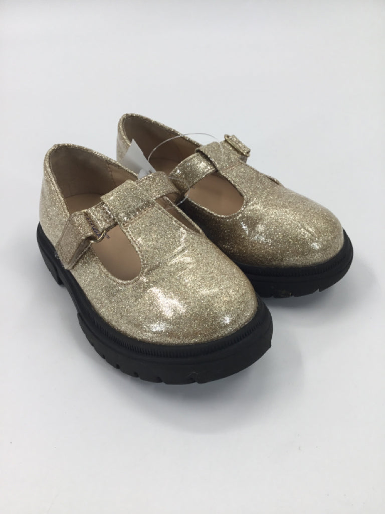 Cat & Jack Child Size 7 Toddler Gold Dress Shoes