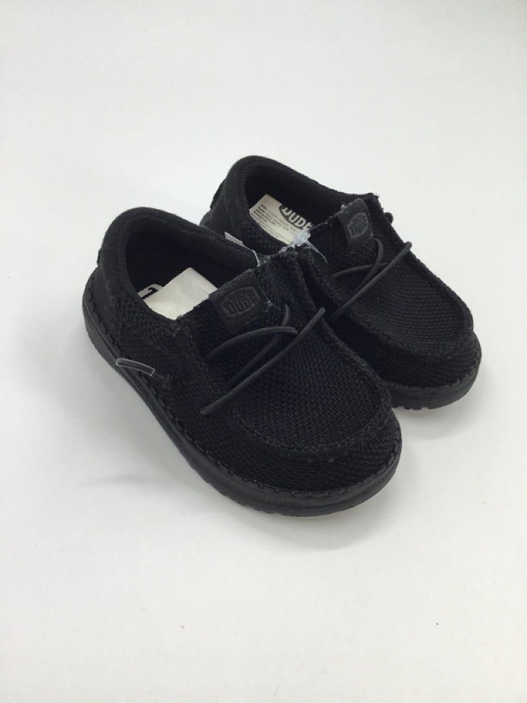 Hey Dude Child Size 6 Toddler Black Sneakers