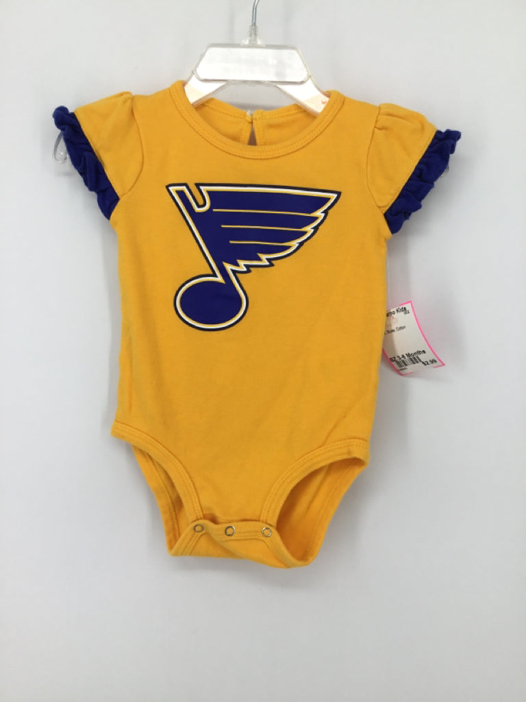 NHL Child Size 3-6 Months Yellow Onesie