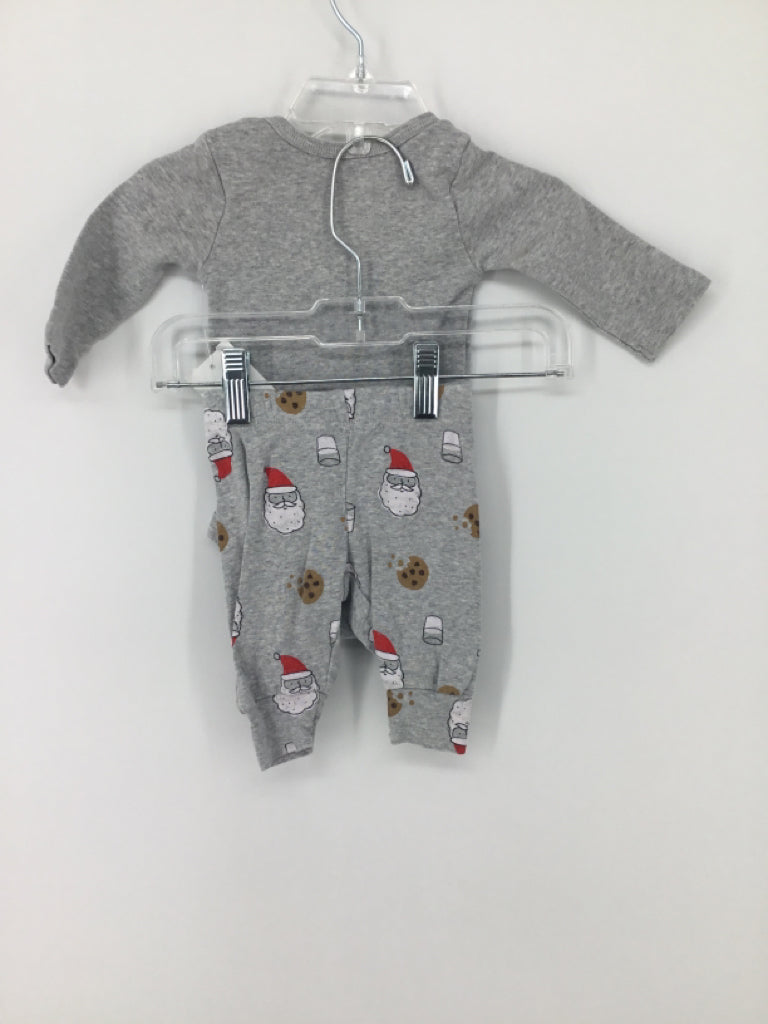 Just One You Made by Carters Child Size 3 Months Gray Christmas Outfit