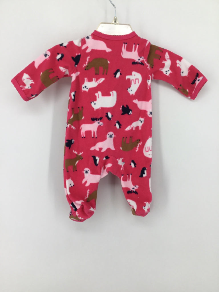 Carter's Child Size Newborn Pink Sleepers
