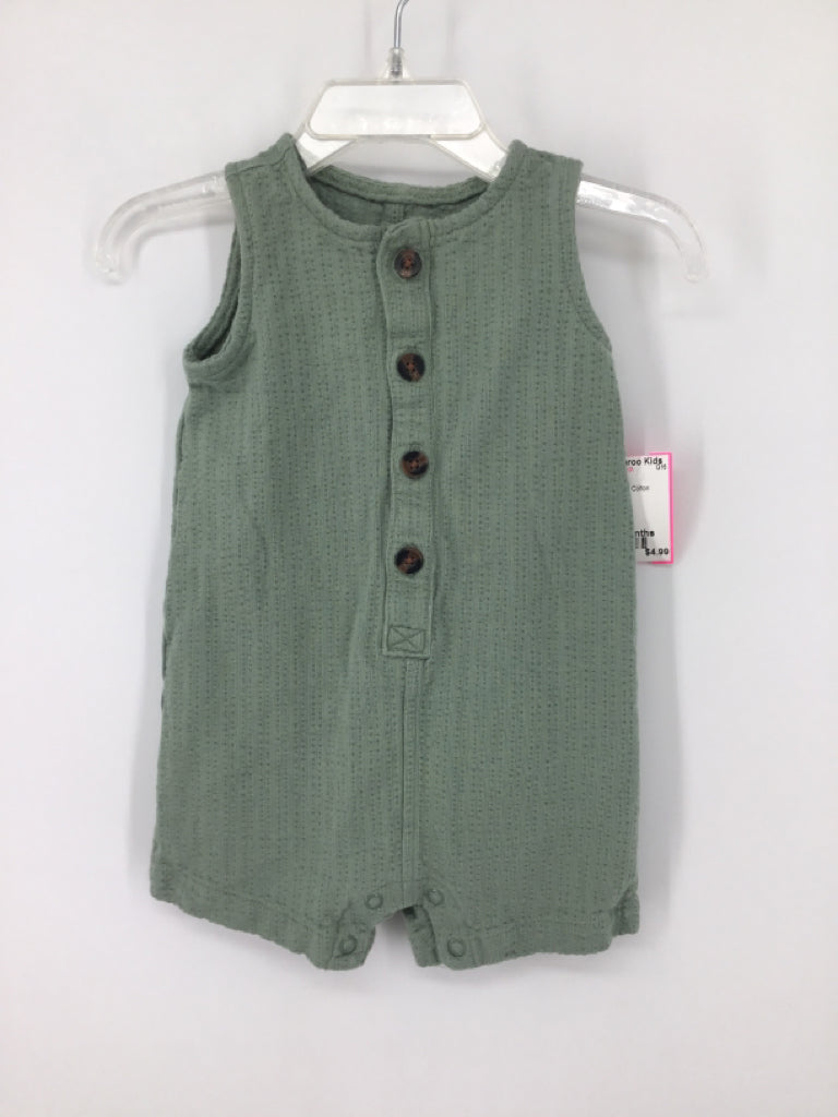 Carter's Child Size 6 Months Green Solid Outfit - boys