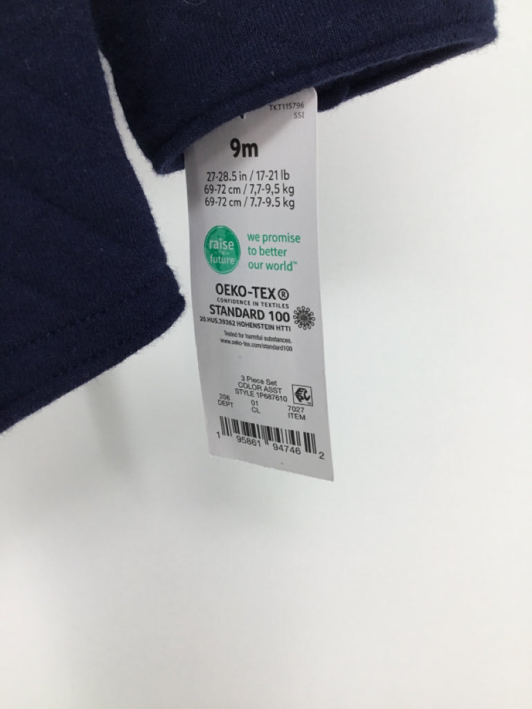 Just One You Made by Carters Child Size 9 Months Navy Solid Shirt - boys