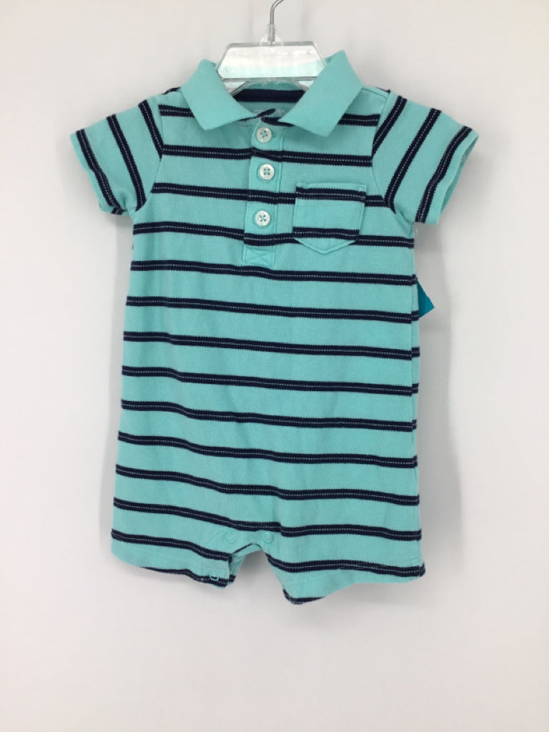 Carter's Child Size 6 Months Blue Stripe Outfit - boys