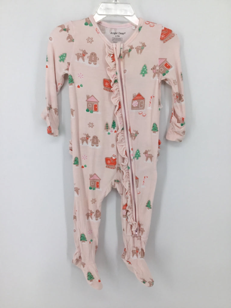 Angel Dear Child Size 6-9 Months Pink Christmas Sleeper