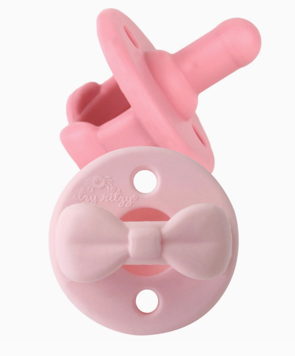 Itzy Ritzy - Sweetie Soother Pacifier Set (Pink Bows - 0-6 m)