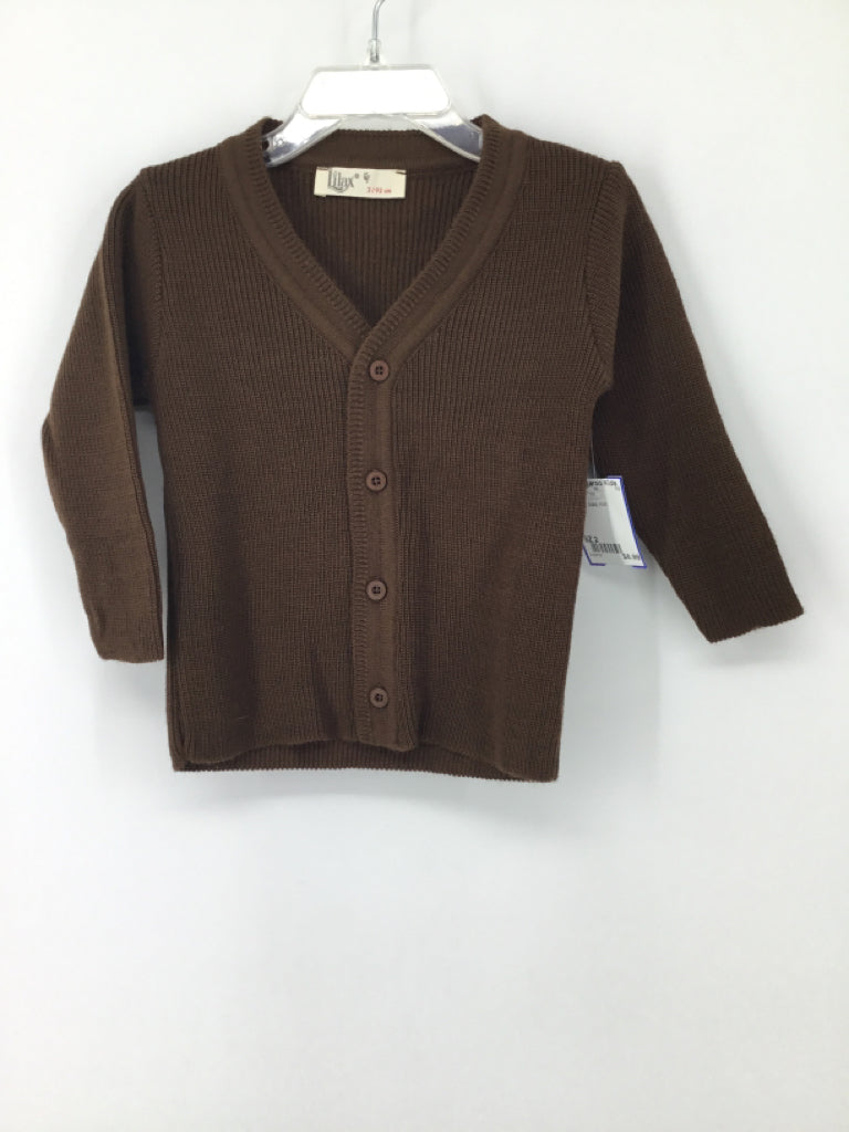 Lilax Child Size 2 Brown Solid Sweater - boys