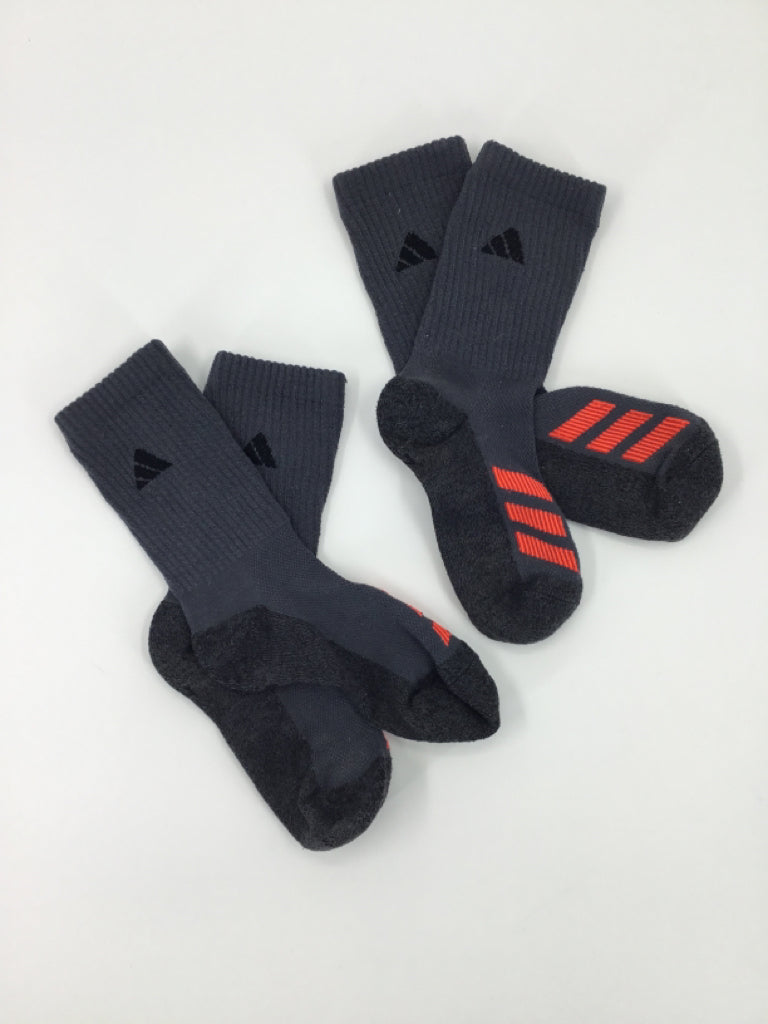 Adidas Gray Solid Socks - boys