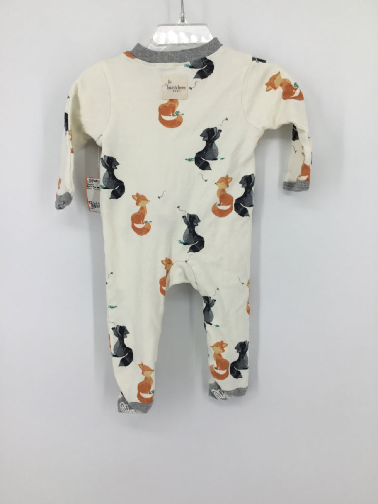 Burt's Bees Baby Child Size 0-3 Months White Sleepers