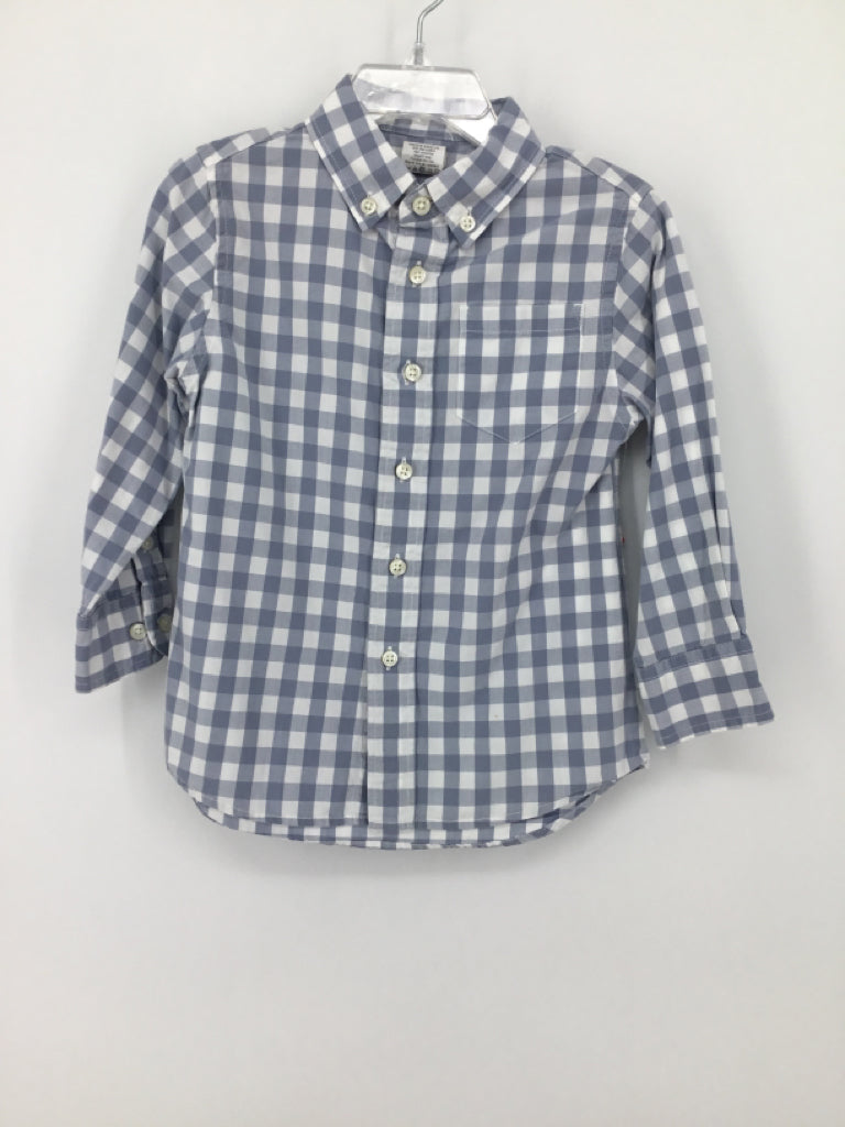 Crewcuts Child Size 3 Blue Gingham Shirt - boys