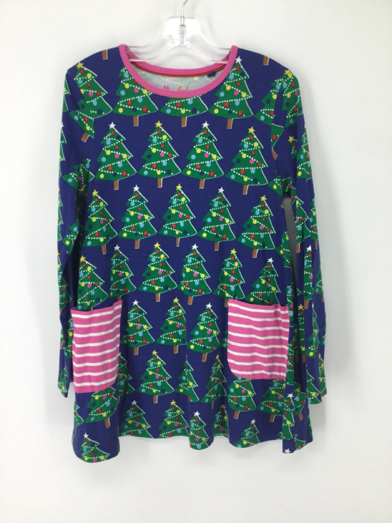 Mini Boden Child Size 9 Blue Christmas Dress