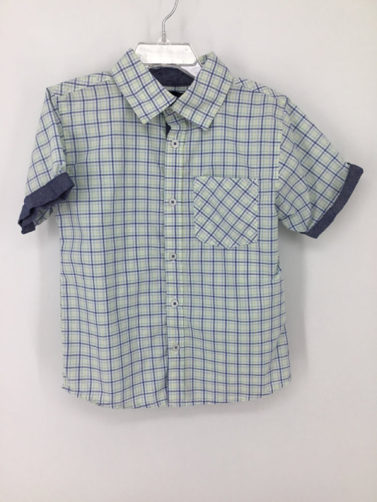 Ben Sherman Child Size 5 Blue Plaid Shirt - boys