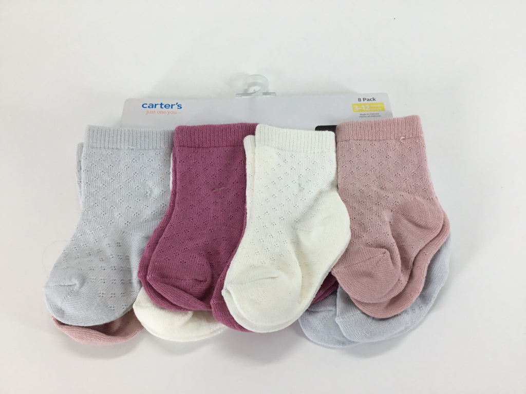 Just One You Made by Carters Child Size 3-12 Months Pink Socks - girls